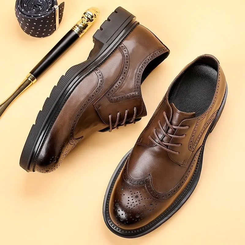 Dress Shoes Fashion Sneakers Modern Leather Classic Lace-up Formal Oxford Shoes Mens White Dress Shoes
