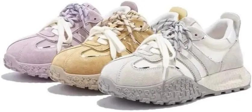 Dual Lace Retro Sneakers - Y2K Chunky Platform Cute Shoes for Women & Girls, Comfy Casual Trainers for City Walk, Campus Life, Beach Travel, Back to School, Harajuku Kawaii Minimalist Streetwear
