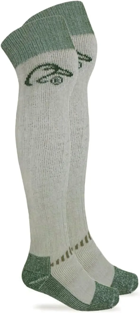 Ducks Unlimited Men's Merino Wool Outdoor Tall Wader Over The Knee Boot Socks 1 Pair Pack