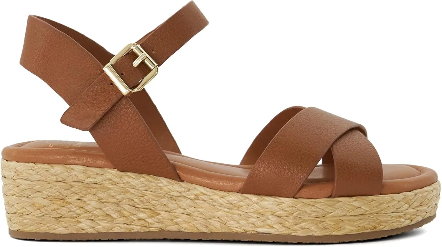 Dune London Women's Linnie Platforms-Sandals, Dark Tan, 7