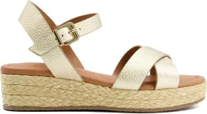 Dune London Women's Linnie Platforms-Sandals, Gold, 10