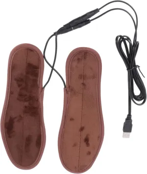 Electric Heated Insoles Rechargeable Heating Shoe Inserts for Winter Warmth Design Convenient Cable Included for Cold