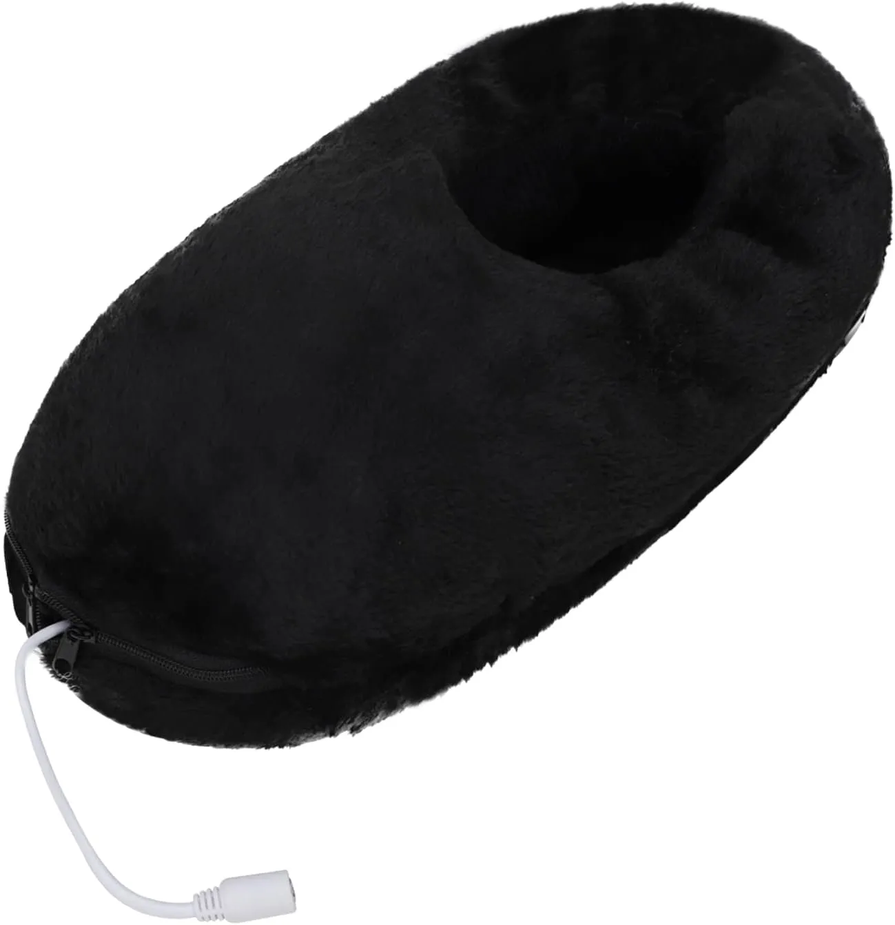 Electric Heated Thick Padded Plush Slippers, Men Women Winter USB Rechargeable Heating Pad Bootie Foot Heater Pull on Shoes Anti-Slip Thermal Indoor Slippers Boots Foot Warmer