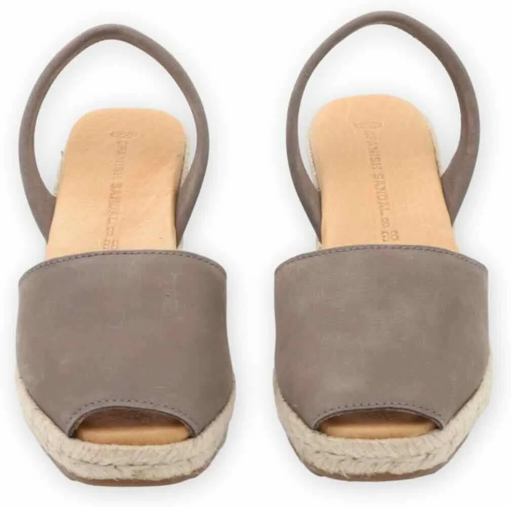 Espadrille Wedges for Women – Dressy Soft Leather Peep Toe Women’s Wedge Sandals, Casual Summer Slip on Espadrilles