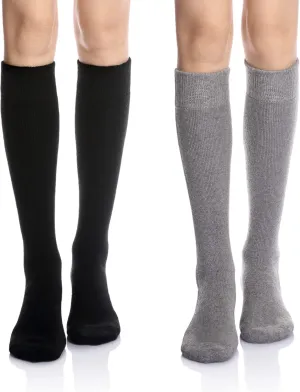 Eyean Women's Knee High Wool Socks Winter Thick Thermal Soft Comfy Over Knee Long High Socks 2 Pairs