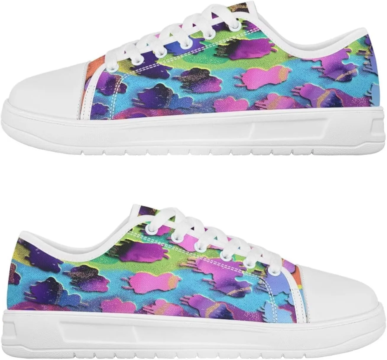 Fashion Sneakers for Women Lace up Memory Foam Insole and Non-Slip Womens Shoes Dressy Casual Spring Shoes