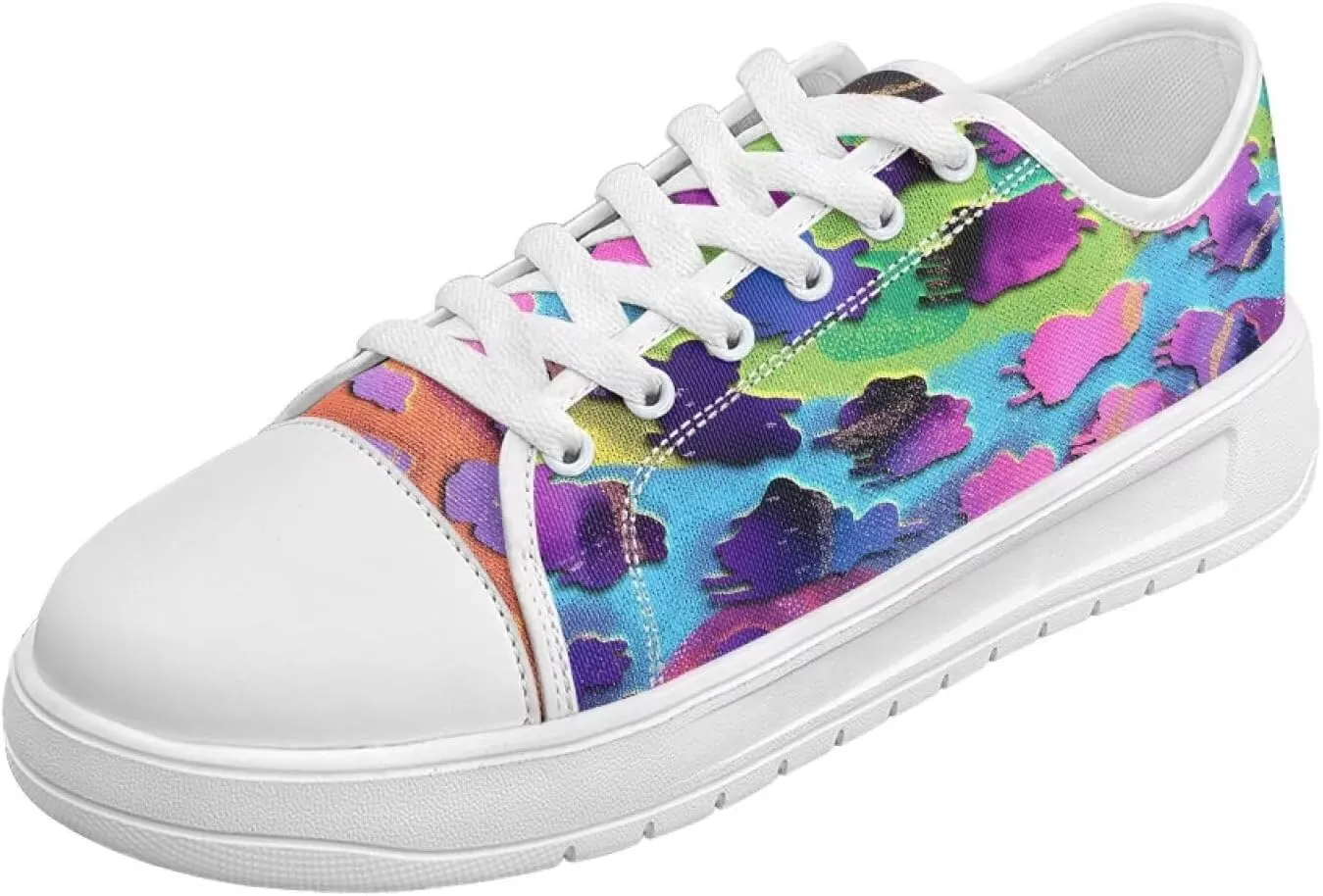 Fashion Sneakers for Women Lace up Memory Foam Insole and Non-Slip Womens Shoes Dressy Casual Spring Shoes