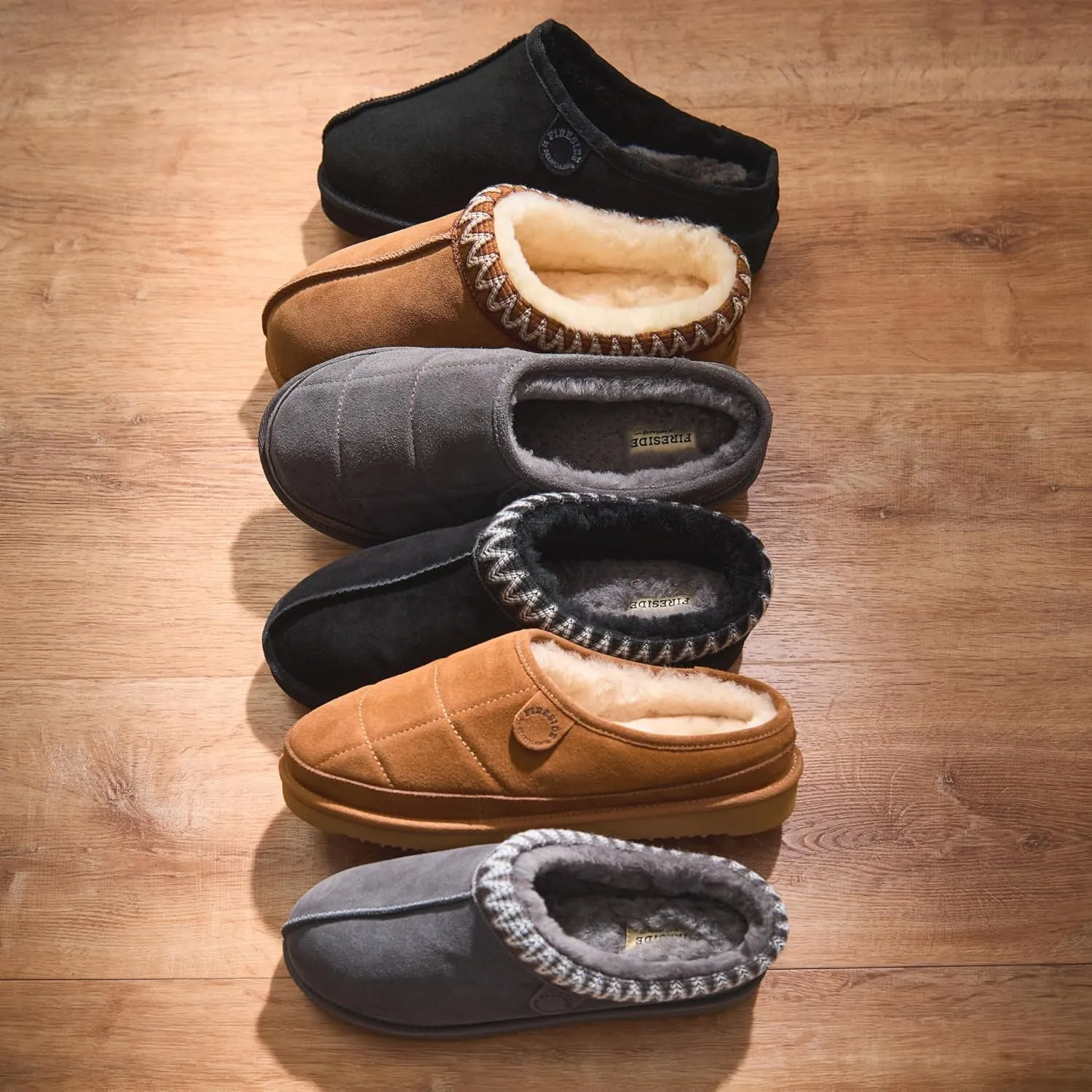 Fireside by Dearfoams Men's Grafton Genuine Shearling Indoor/Outdoor Clog