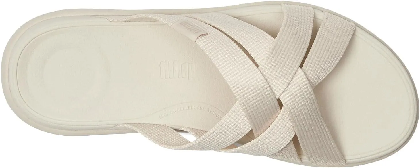FitFlop Women's F-Mode Go Webbing Flatform Strappy Slides Wedge Sandal