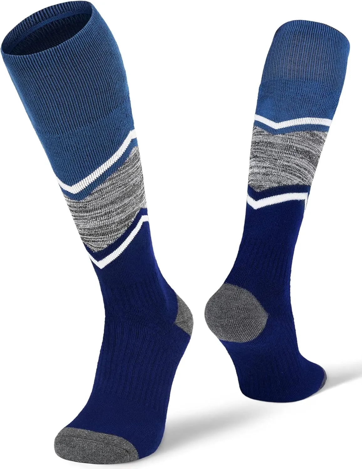 FITRELL 2/3 Pack Merino Wool Ski Socks for Snowboarding, Full Cushioned Winter Thermal Knee-high Warm Socks for Men and Women