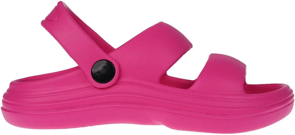 Foamwalk Girl's EVA Slides Fisherman, Buckle Clogs Kids Cloud Slides - Slip On Sandals for Girls Toddler/Little Kid/Big Kid