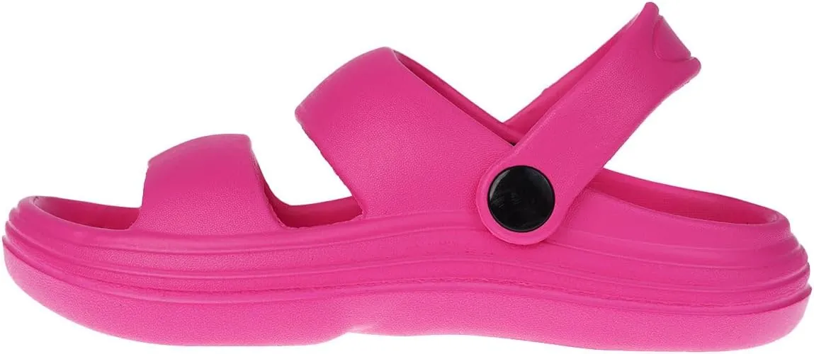Foamwalk Girl's EVA Slides Fisherman, Buckle Clogs Kids Cloud Slides - Slip On Sandals for Girls Toddler/Little Kid/Big Kid