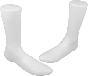 Foot Mannequin for Shoes 2pcs Adult Sandals Shoes Support Reusable Foot Forms Sock Model Display Women's Shoes Mannequin Sock Mold