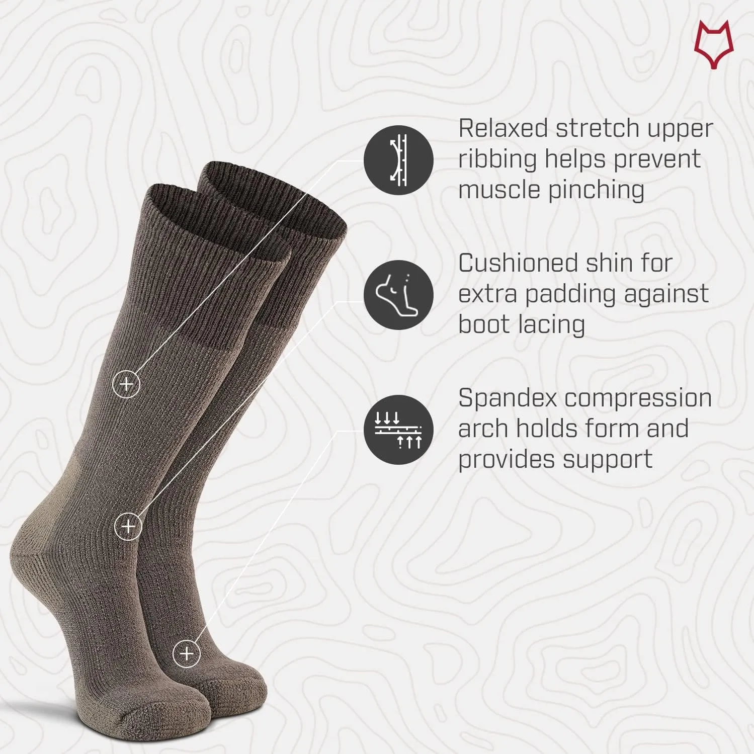 Fox River Military Cold Weather Sock, Heavyweight for Boots and Field, Mid-Calf, Thermalined Construction for Warmth