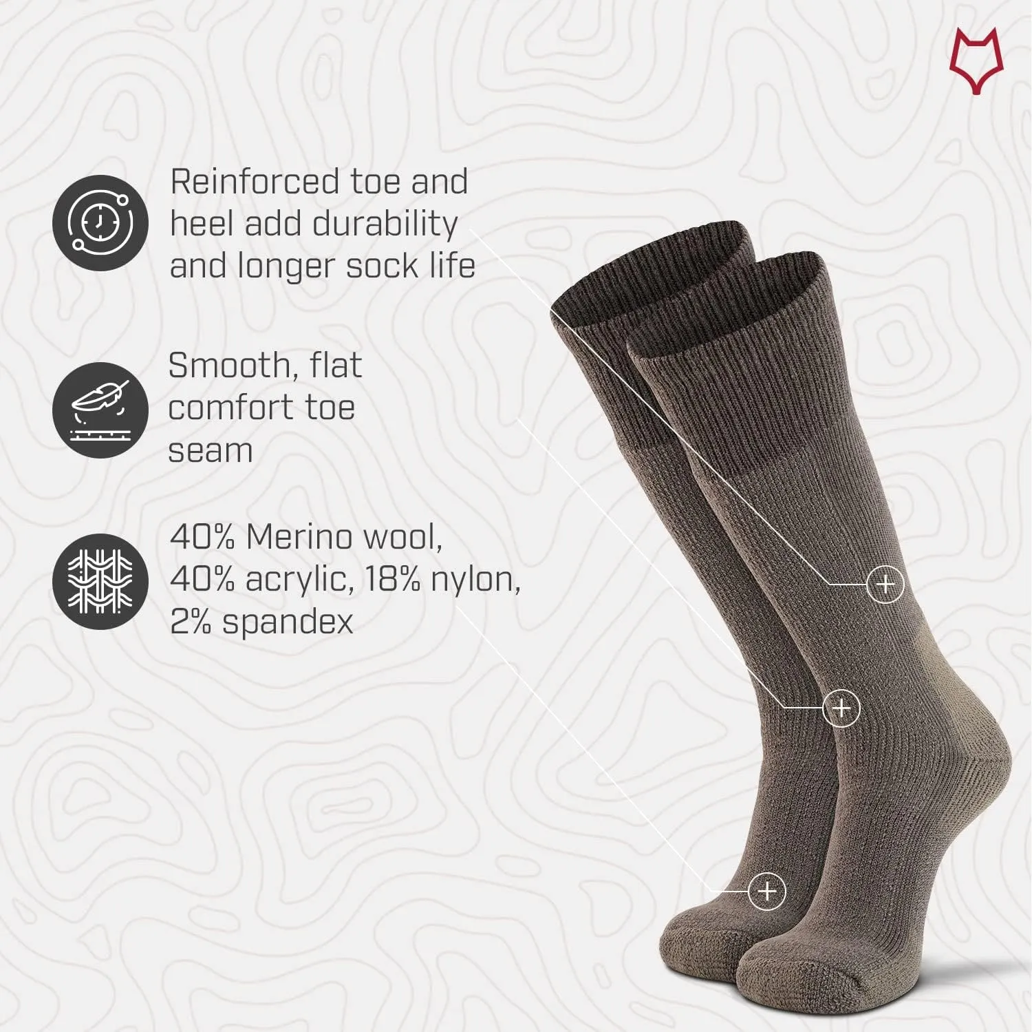 Fox River Military Cold Weather Sock, Heavyweight for Boots and Field, Mid-Calf, Thermalined Construction for Warmth