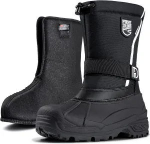 FREE SOLDIER Mens Snow Boots Insulated Waterproof Hiking Winter Shoes Nonslip Outdoor Ankle Cold Weather Boots