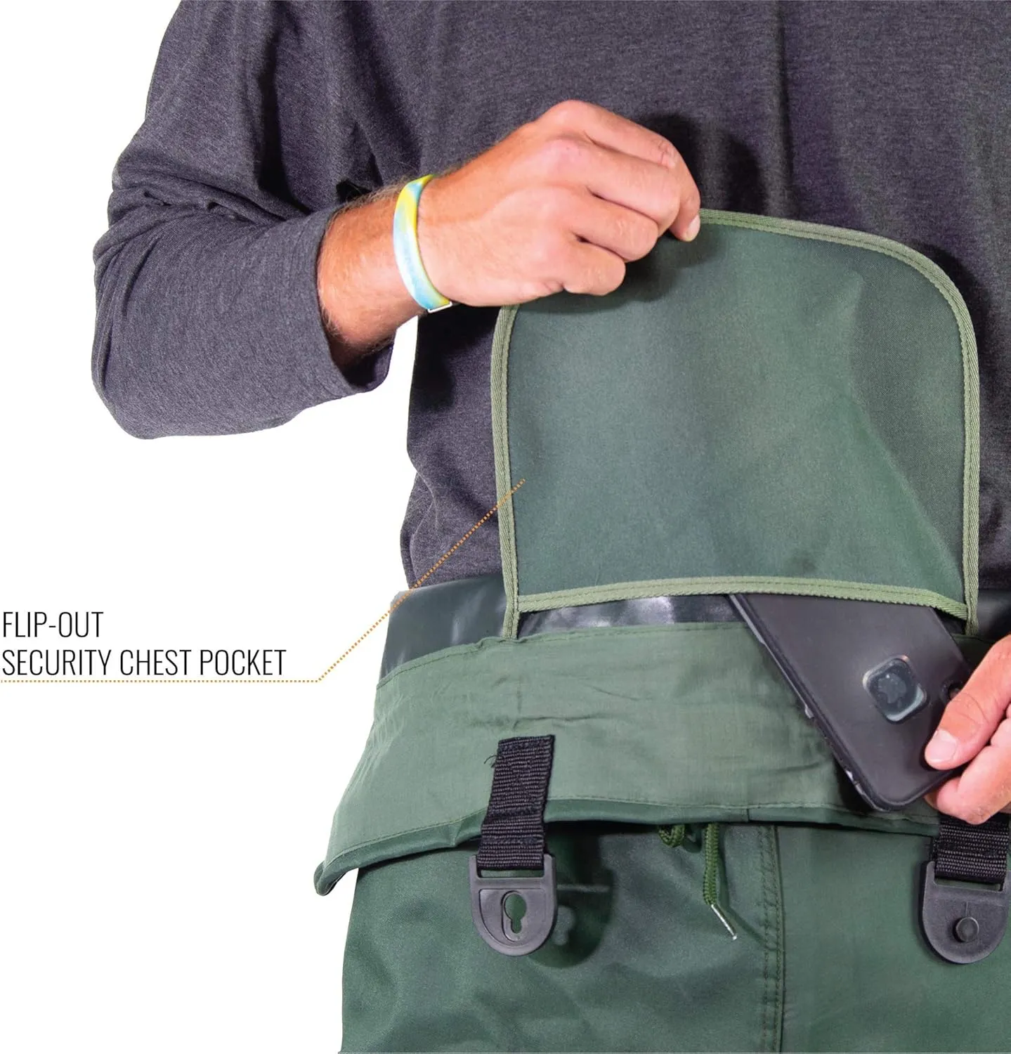 FROGG TOGGS Cascades 2-ply Poly/Rubber Waterproof Fishing Bootfoot Chest Wader for Fishing