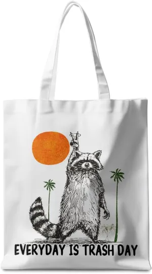 Funny Raccoon Tote Bag Cute Frogs Western Stuff Raccoon Frog Gifts for Women Friend Reusable Grocery Bags for Camping