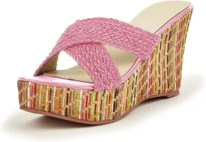 getmorebeauty Wedge Sandals for Women Casual Summer Slide Platform Sandals