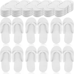 Geyoga 240 Pairs Disposable Pedicure Slippers Foam Spa Pedicure Sandals Flip Flops Shoes for Women Girls Salon Nail Spa