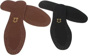 GLEAVI 2 Pairs Insole Leather Shoe Pad Mens Running Shoes Zipper Flat Soft Leather and Sandals Mens Shoe Inserts Orthotic Inserts Cowhide Men and Women Can Be Cut