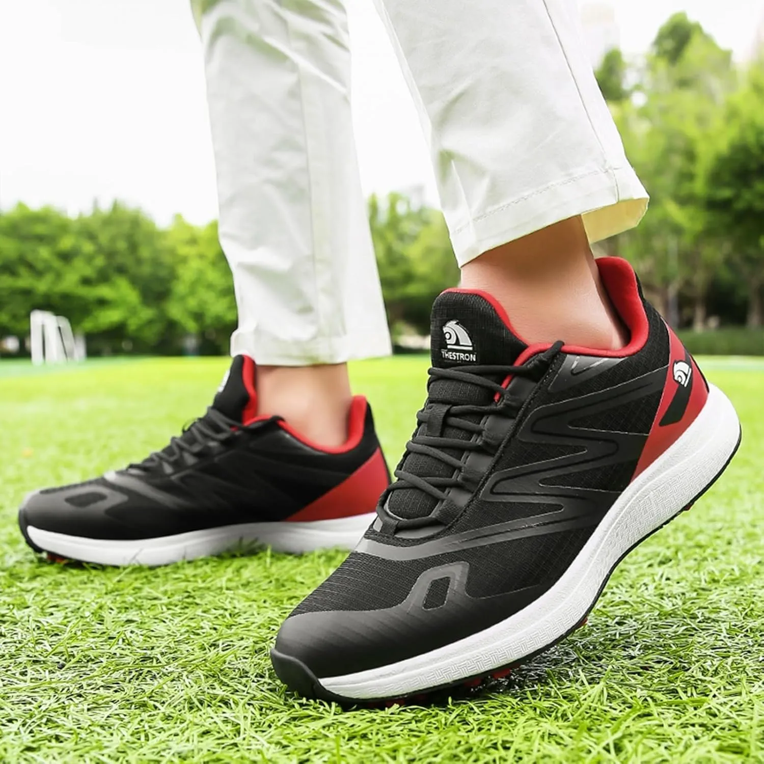 Golf Shoes Spikeless for Mens Outdoor Golf Training Sneakers Casual Big Size