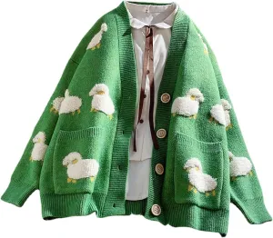 Gothic Sweater Harajuku Cardigan Sweater Sports Leisure Trend Warm Sweater Street Lazy Jacquard Hip Hop