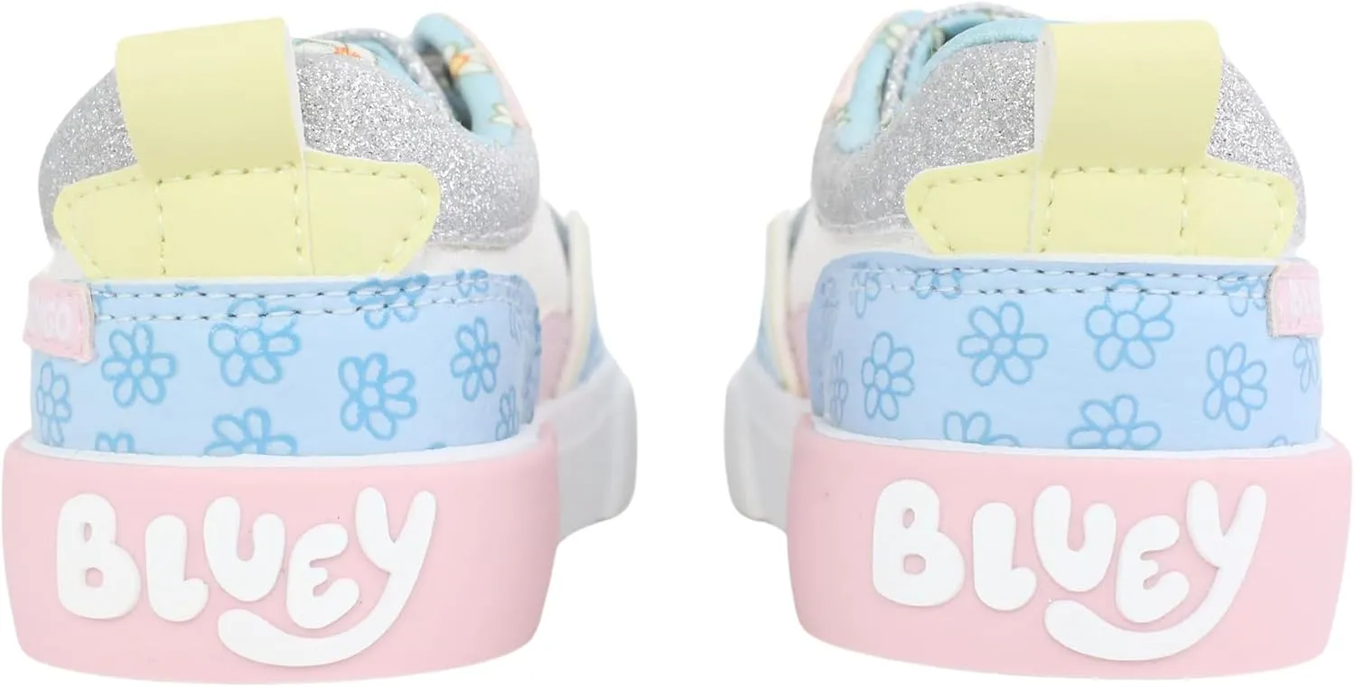 Ground Up Bluey and Bingo Court Little Girls Low Top Sneakers