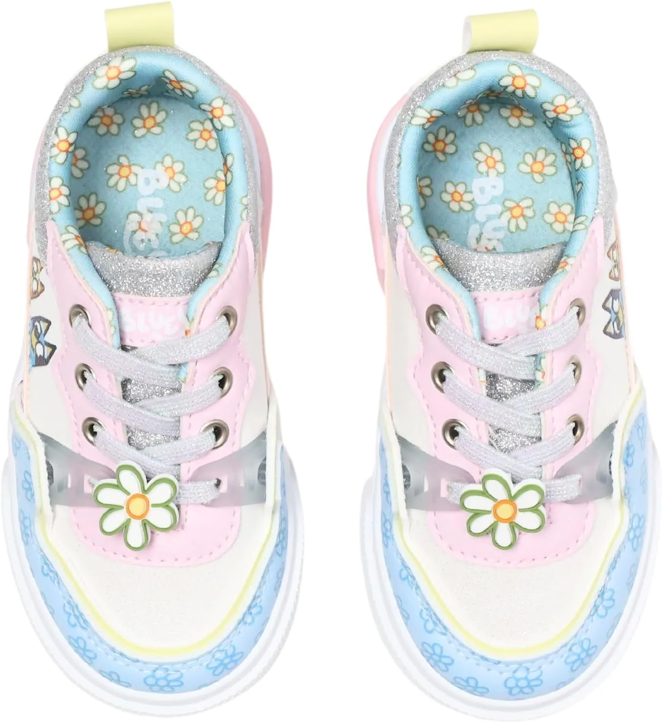 Ground Up Bluey and Bingo Court Little Girls Low Top Sneakers