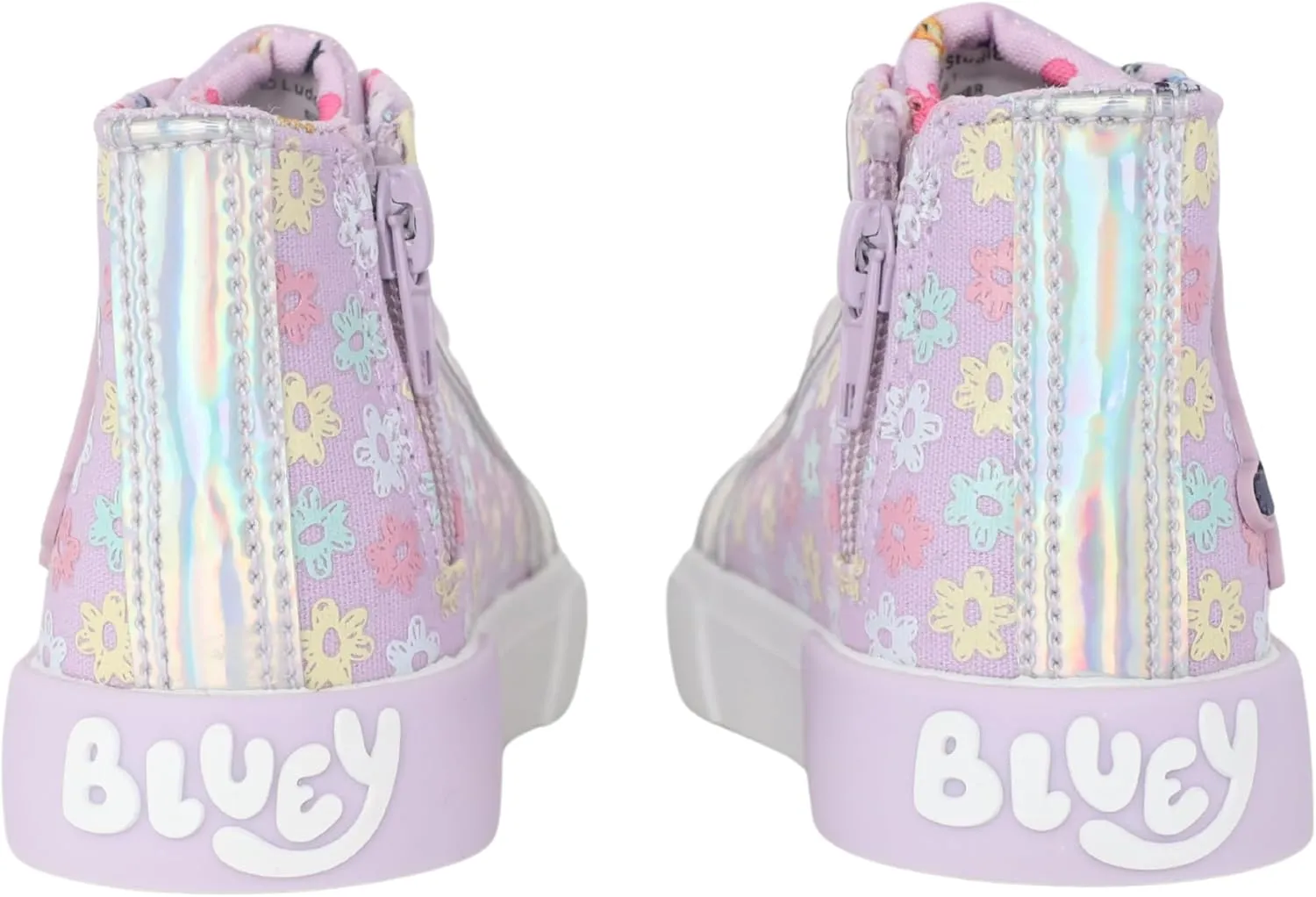 Ground Up Bluey and Bingo Little Girls High Top Slip On Sneakers