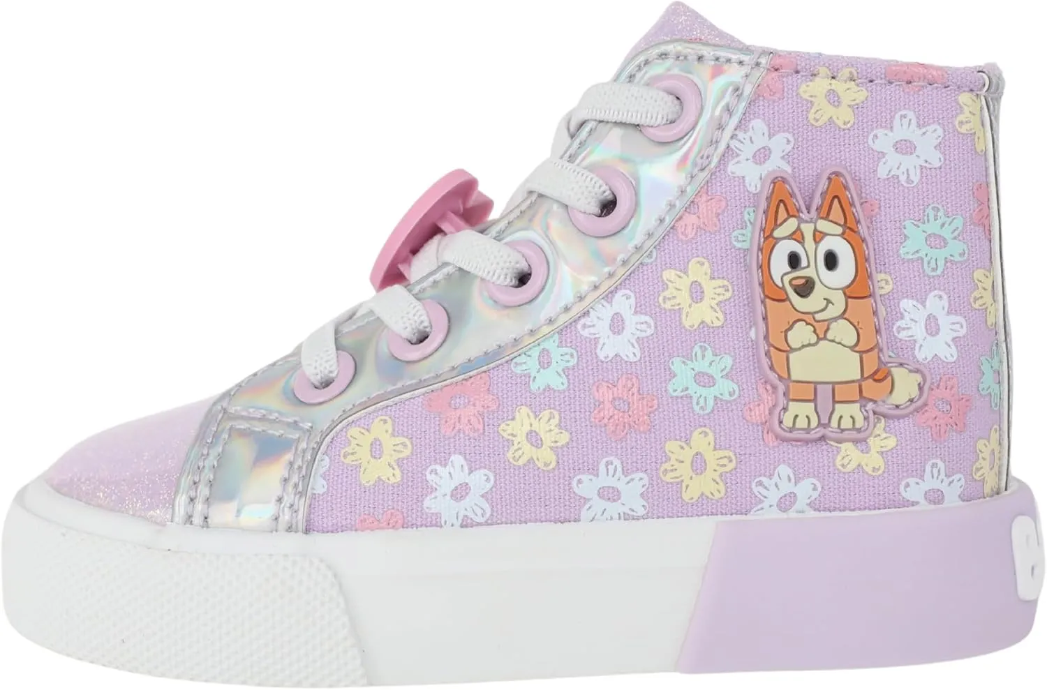 Ground Up Bluey and Bingo Little Girls High Top Slip On Sneakers