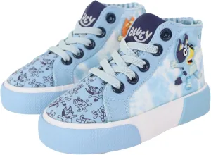 Ground Up Bluey Sneakers for Kids - Unisex High-top Bluey and Bingo Shoes with a Side Zipper so They Slip on!