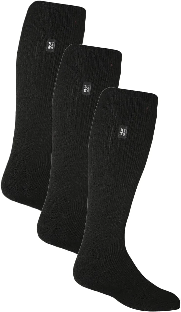 Heat Holders - 3 Pairs Knee High Thermal Socks for Men & Women | Extra Thick Warm Socks for Winter Boots