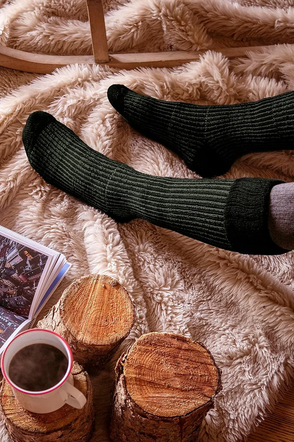 HEAT HOLDERS - Mens Thermal Knee High Winter Boot Socks 3 Colors