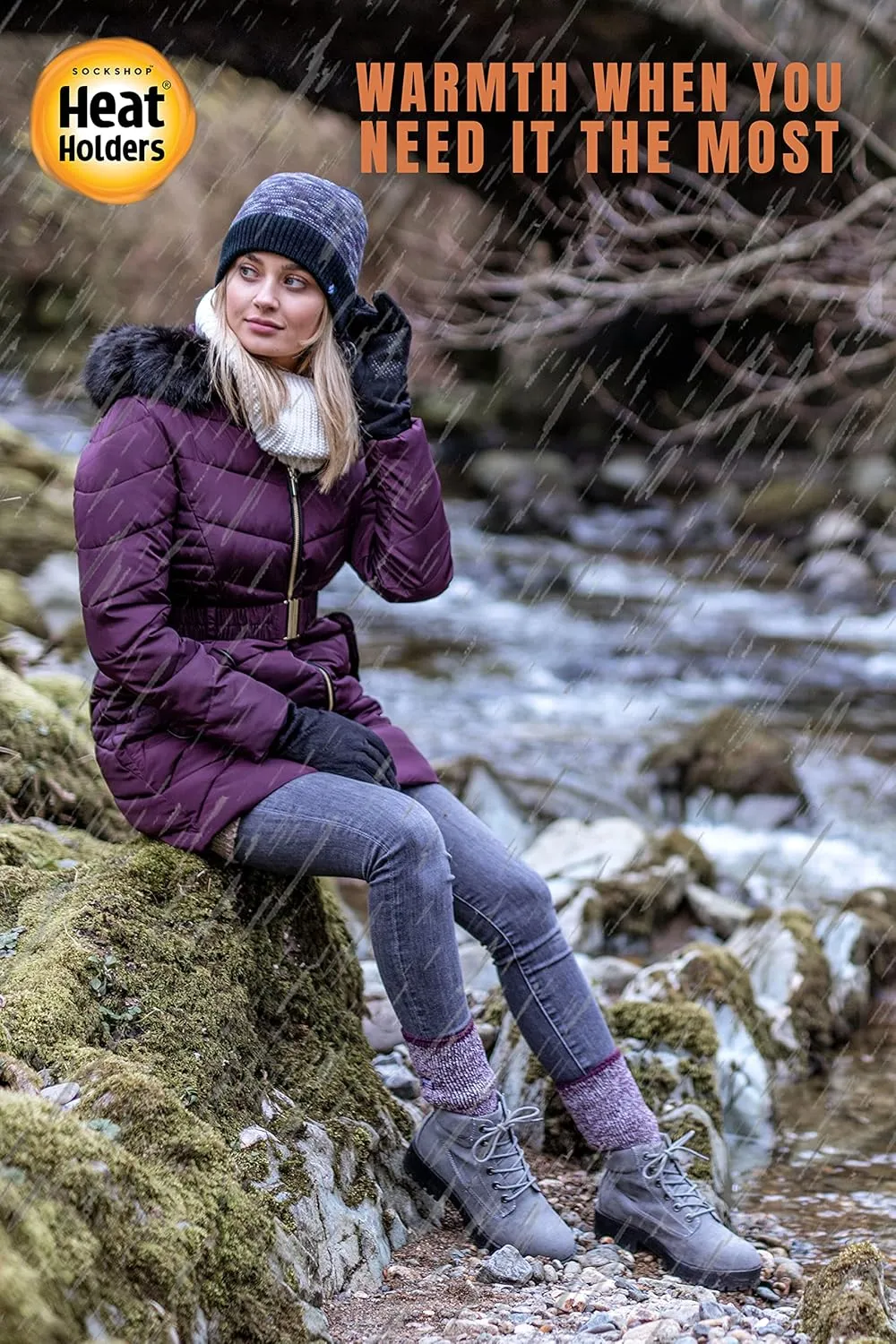 Heat Holders Ultra Lite - 4 Pairs Thermal Winter Socks for Women | Ultra Thin Warm Socks