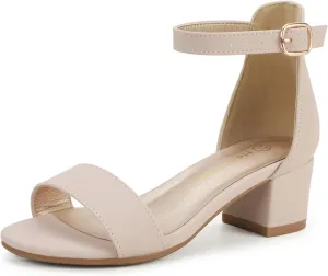 Hehainom Girls Heels Sandals Ankle Strap Dress Shoes Toddler Little Big Kid Flower Girl Wedding Party Pumps Shoes
