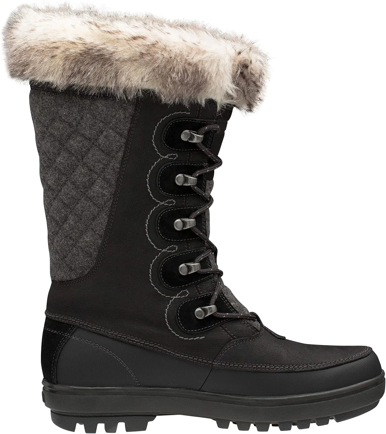 Helly-Hansen Garibaldi VL Insulated Winter Boots for Women - Waterproof Nubuck Leather, Faux Fur Lined, Eco Ortholite Comfort Footbed, Max-Grip Outsole