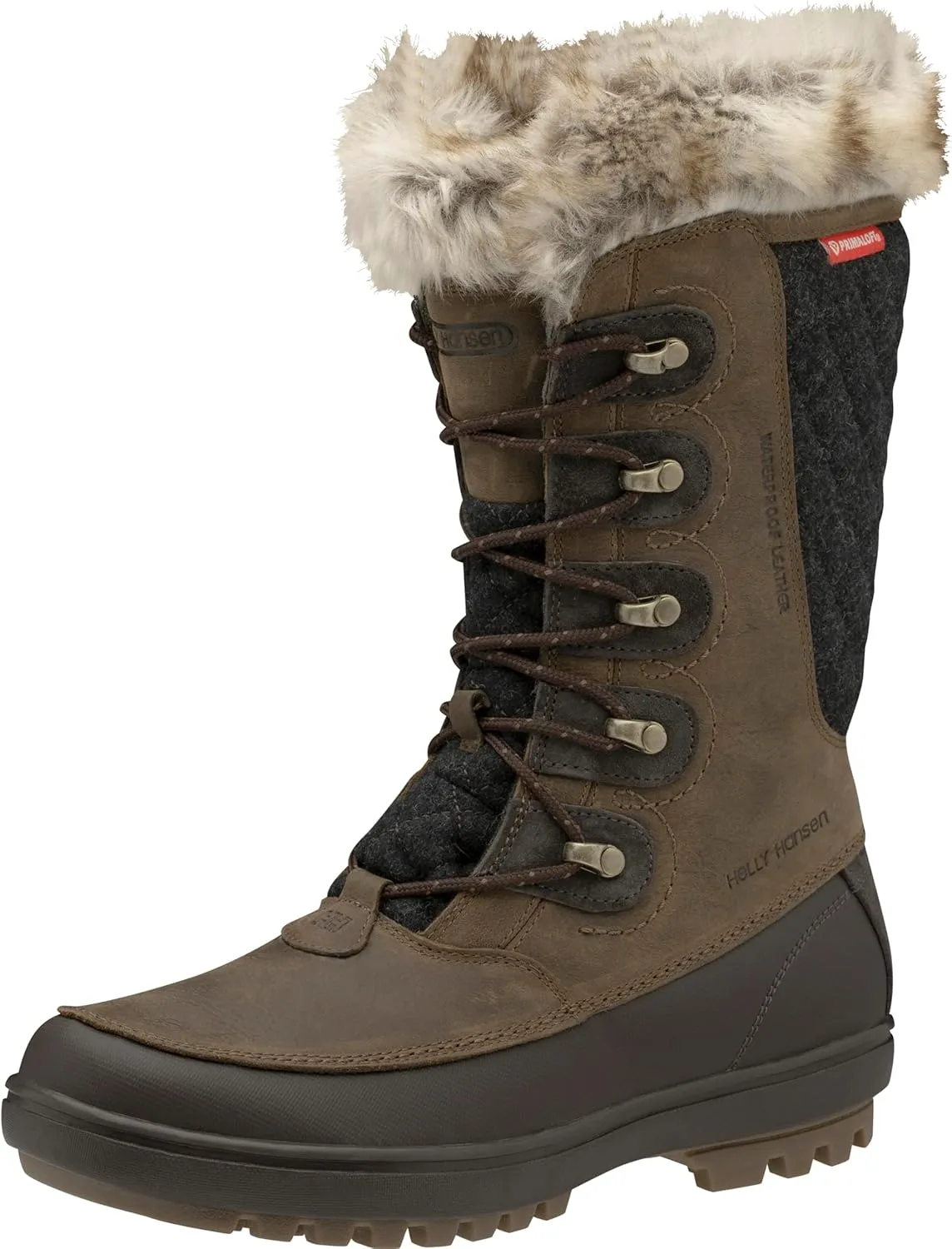 Helly-Hansen Garibaldi VL Insulated Winter Boots for Women - Waterproof Nubuck Leather, Faux Fur Lined, Eco Ortholite Comfort Footbed, Max-Grip Outsole