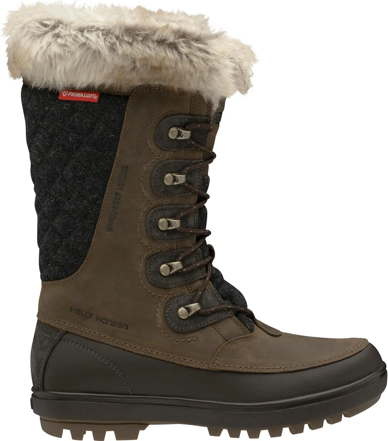 Helly-Hansen Garibaldi VL Insulated Winter Boots for Women - Waterproof Nubuck Leather, Faux Fur Lined, Eco Ortholite Comfort Footbed, Max-Grip Outsole