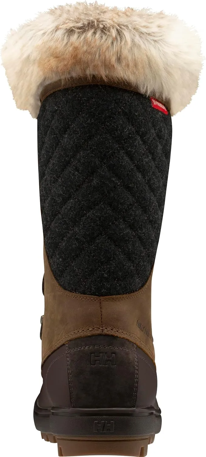 Helly-Hansen Garibaldi VL Insulated Winter Boots for Women - Waterproof Nubuck Leather, Faux Fur Lined, Eco Ortholite Comfort Footbed, Max-Grip Outsole