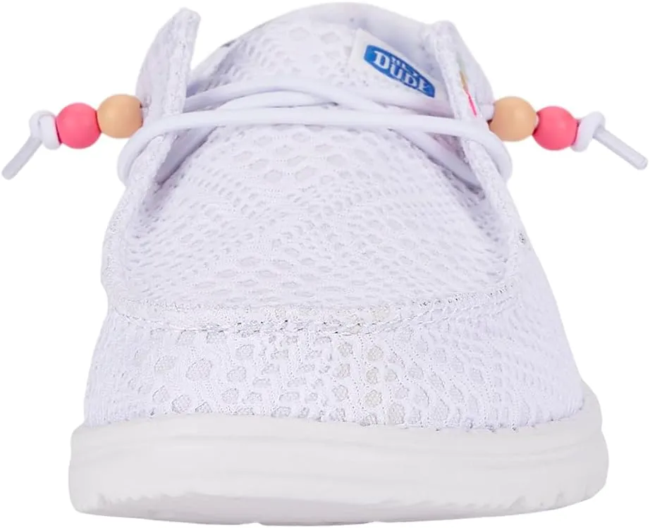 Hey Dude Wendy Boho Crochet Loafers for Women – Textile Upper & Lining – Lace-up Closure – Textile Outsole
