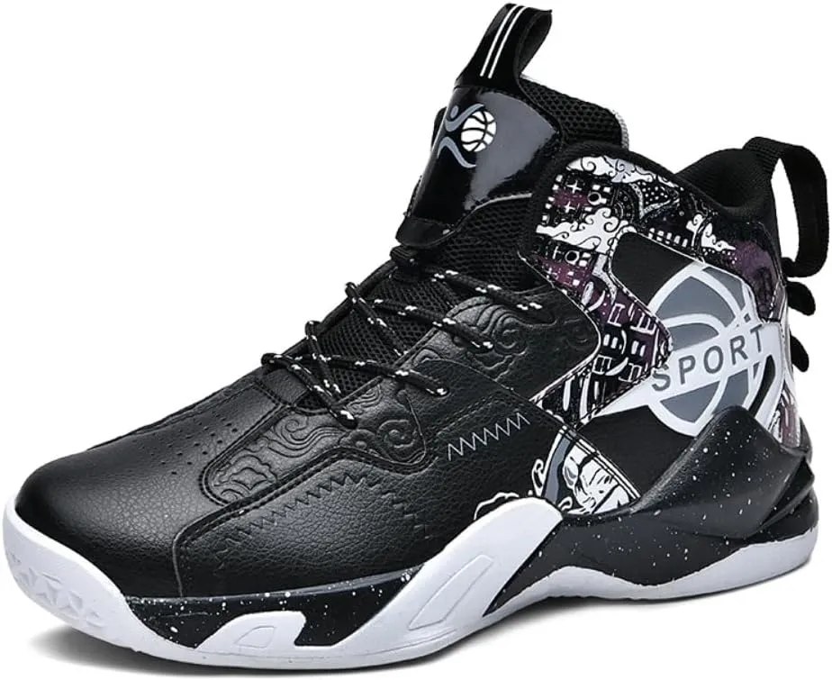 High Upper Basketball Shoes for Men Sneakers Breathable Sports Shoes Anti Slip