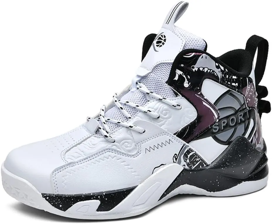 High Upper Basketball Shoes for Men Sneakers Breathable Sports Shoes Anti Slip