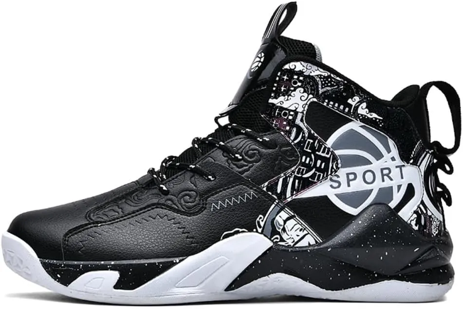 High Upper Basketball Shoes for Men Sneakers Breathable Sports Shoes Anti Slip