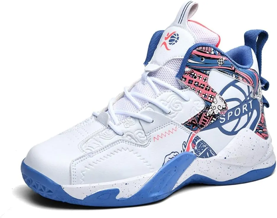High Upper Basketball Shoes for Men Sneakers Breathable Sports Shoes Anti Slip