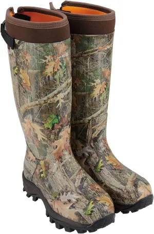 HISEA Rubber Hunting Boots, Tall Warm Neoprene Waterproof Insulated Basic Hunting Boots, Mens Adjustable Winter Boots Durable Slip Resistant Outdoor Hunting Fishing Working Boots for Men