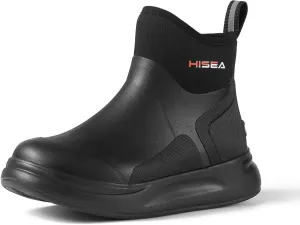 HISEA Women's Chelsea Rain Boots, Rubber Ankle Short Boots for Women Waterproof, Durable Insulated Mud Booties for Outdoor Garden Work