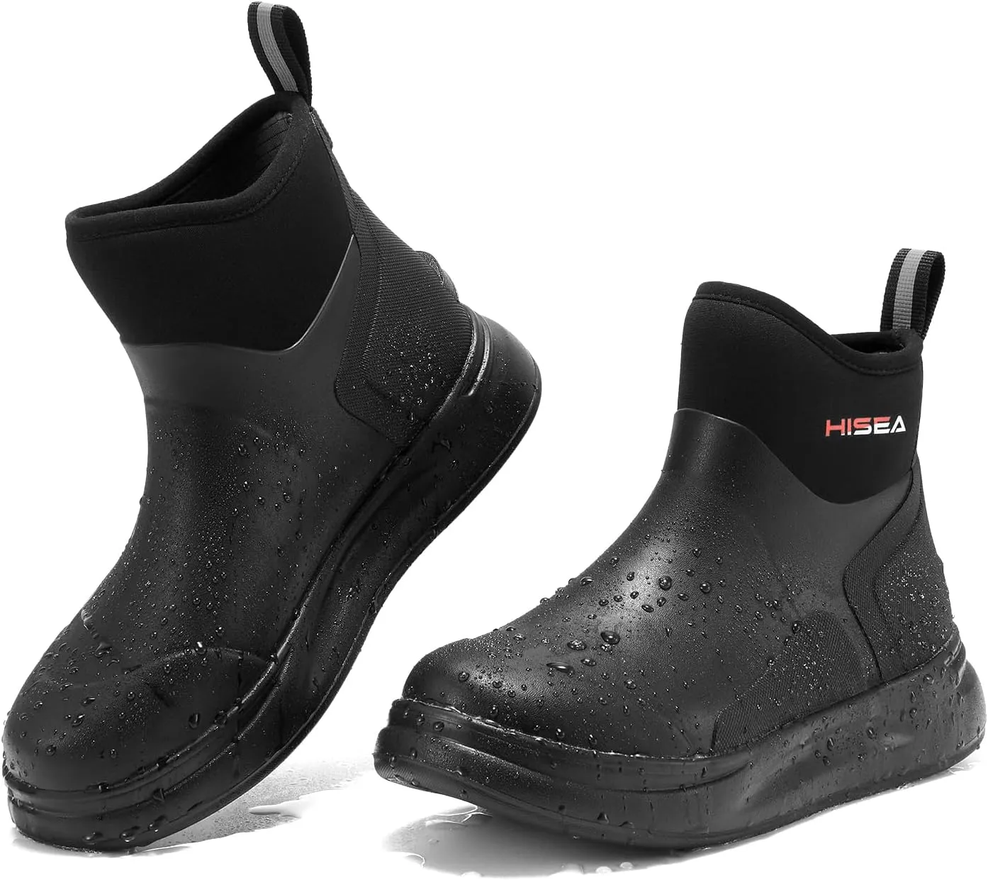 HISEA Women's Chelsea Rain Boots, Rubber Ankle Short Boots for Women Waterproof, Durable Insulated Mud Booties for Outdoor Garden Work