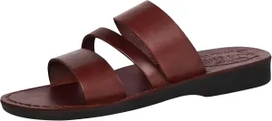 Holy Land Market Men/Women Biblical Jesus Leather Sandals/Slides From Jerusalem (Jesus - The Shepherd Style I)