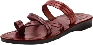 Holy Land Market Men/Women Biblical Jesus Leather Sandals/Slides From Jerusalem (Shepherd's Field)